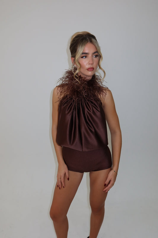 ‘GIGI’ Feather Blouse